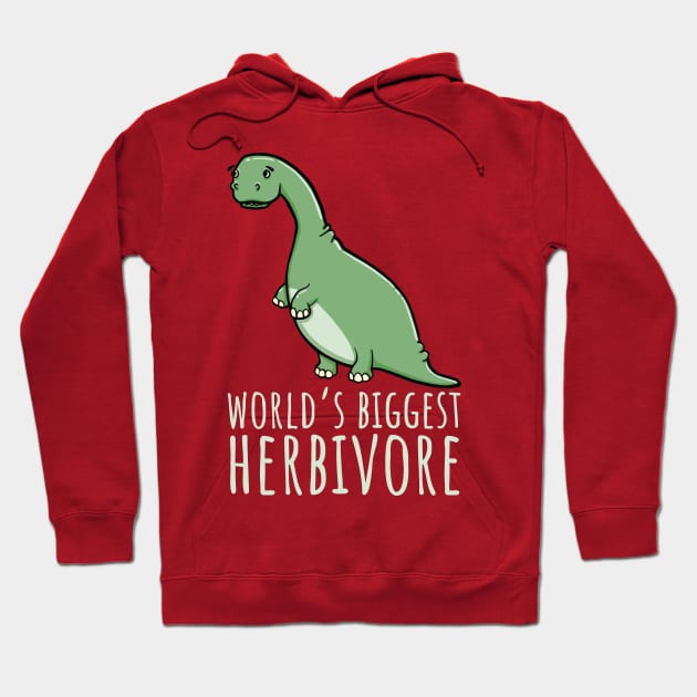 Dinosaur Herbivore Vegetarian Hoodie by Huhnerdieb Apparel